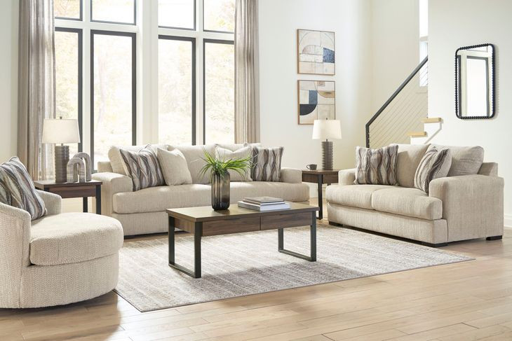 Jasmine Grove Oatmeal Living Room Set