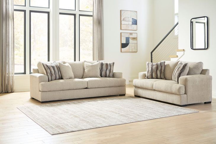 Jasmine Grove Oatmeal 97" Sofa