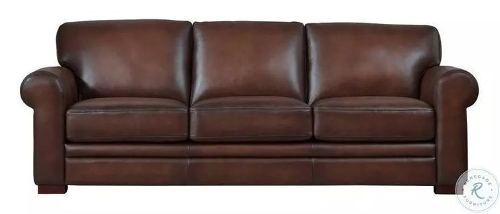 Danforth Caramel Leather 95" Sofa