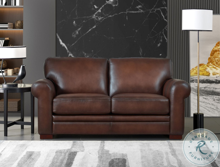 Danforth Caramel Top Grain Leather Loveseat