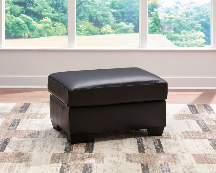 Follino Midnight Upholstered Rectangular Ottoman