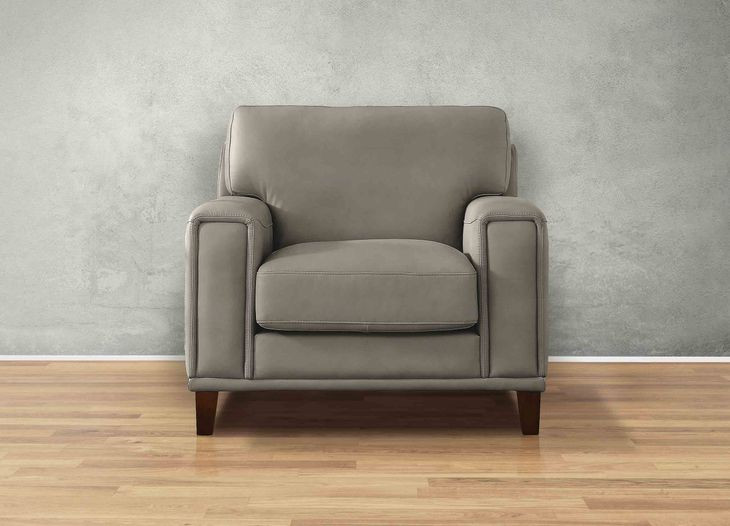 Halwyn Stone Leather Upholstered Accent Chair