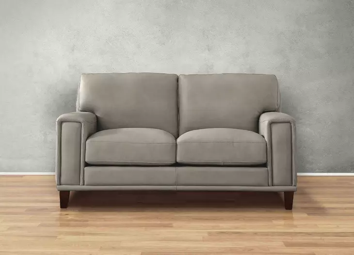 Halwyn Stone Leather 65" Loveseat