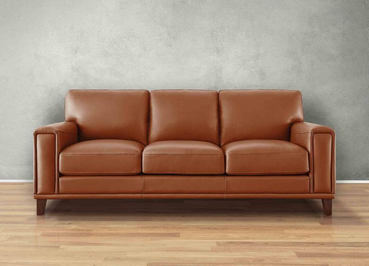 Halwyn Nutmeg Leather Living Room Set