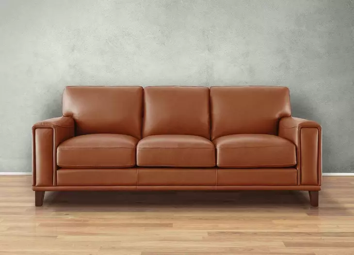 Halwyn Nutmeg Leather Living Room Set