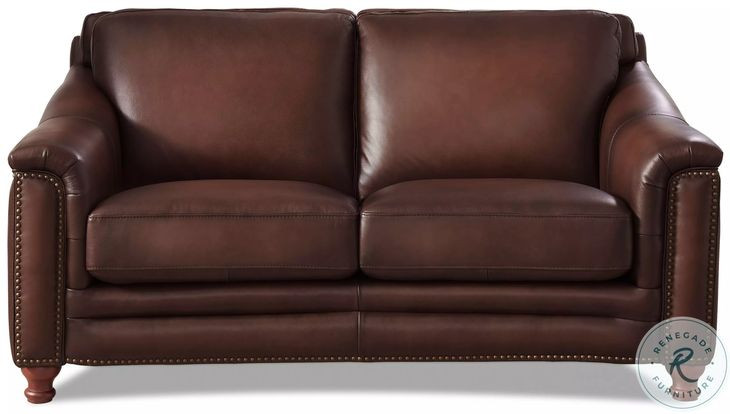 Bexley Caramel Leather 67" Loveseat