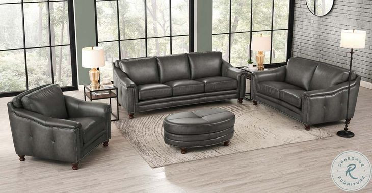 Bexley Ash Top Grain Leather Sofa