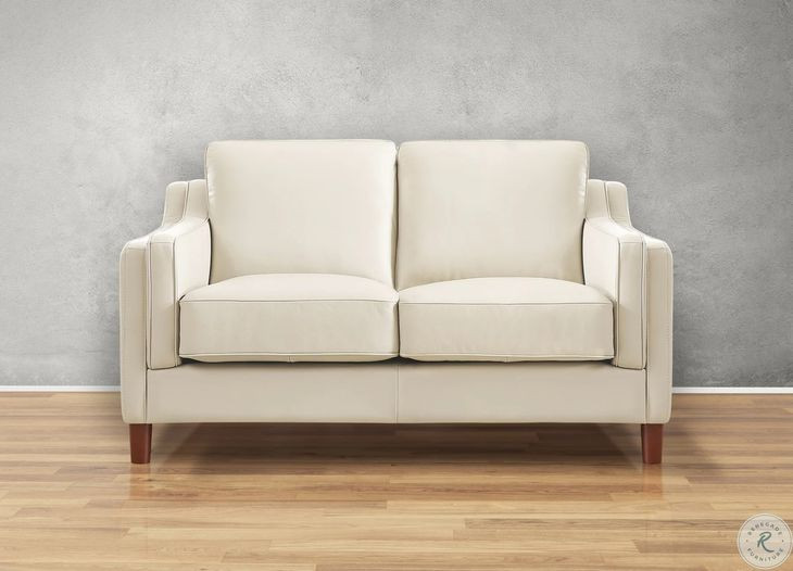 Isla Vanilla Leather 60" Loveseat
