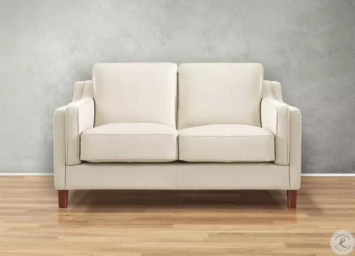Isla Vanilla Leather 60" Loveseat