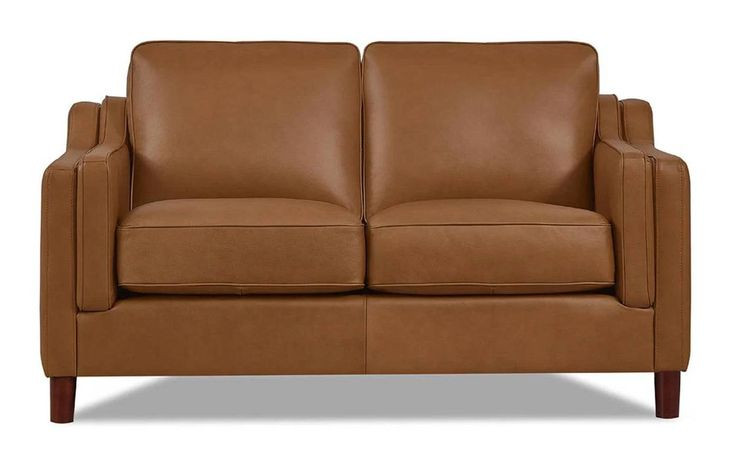 Isla Cognac Leather 60" Loveseat