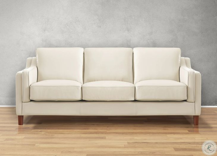 Isla Vanilla Leather Living Room Set