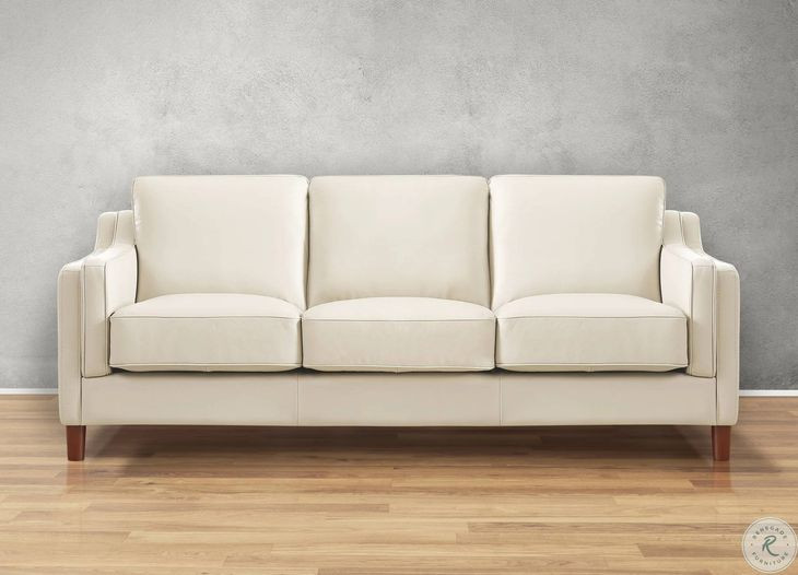 Isla Vanilla Leather Living Room Set