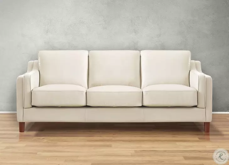 Isla Vanilla Leather Living Room Set