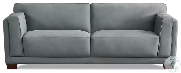 Preston Slate Gray Top Grain Leather Sofa