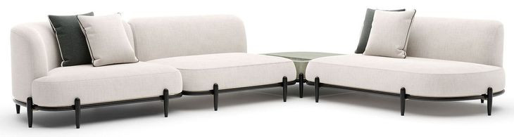 Madera Oatmeal 4 Piece Modular Corner L Sectional