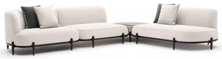 Madera Oatmeal 4 Piece Modular Corner L Sectional