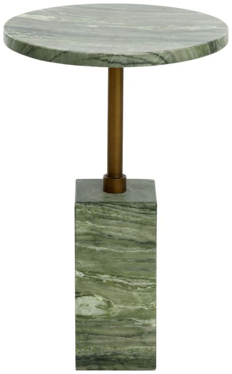 Mizani Sage Round Concrete Top Outdoor End Table