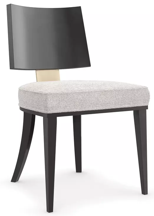 Champagne Gray Upholstered Side Chair Set of 2