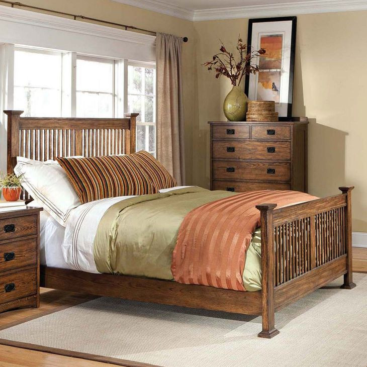 Oak Park Mission Panel Bedroom Set