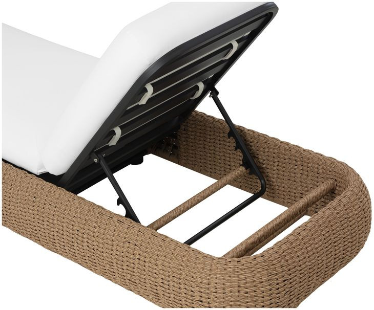 Barcelona Stinson White Performance Fabric 84" Chaise Lounger