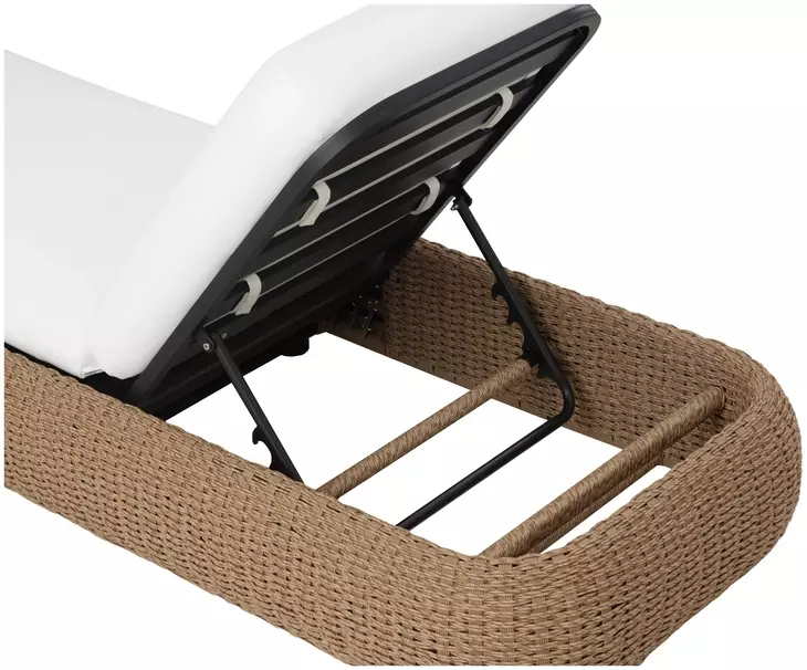 Madrid Stinson White Performance Fabric 84" Chaise Lounger
