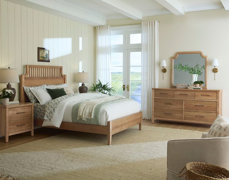 Pure Maple Natural King Garden Panel Bed