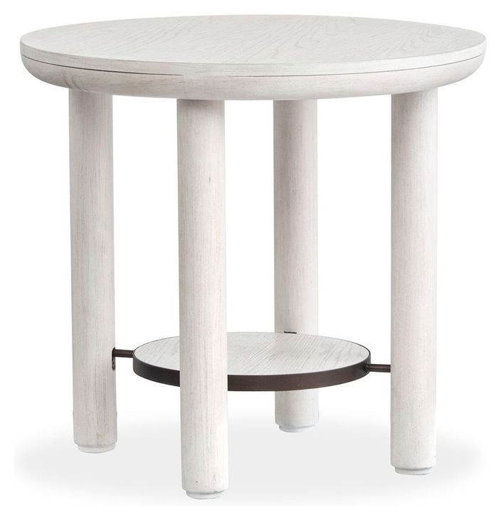 Sunset Cove Moonlight Pearl Round End Table