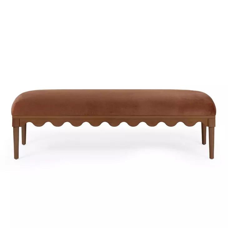 Oodle Bronze Performance Fabric Upholstered Accent Bench