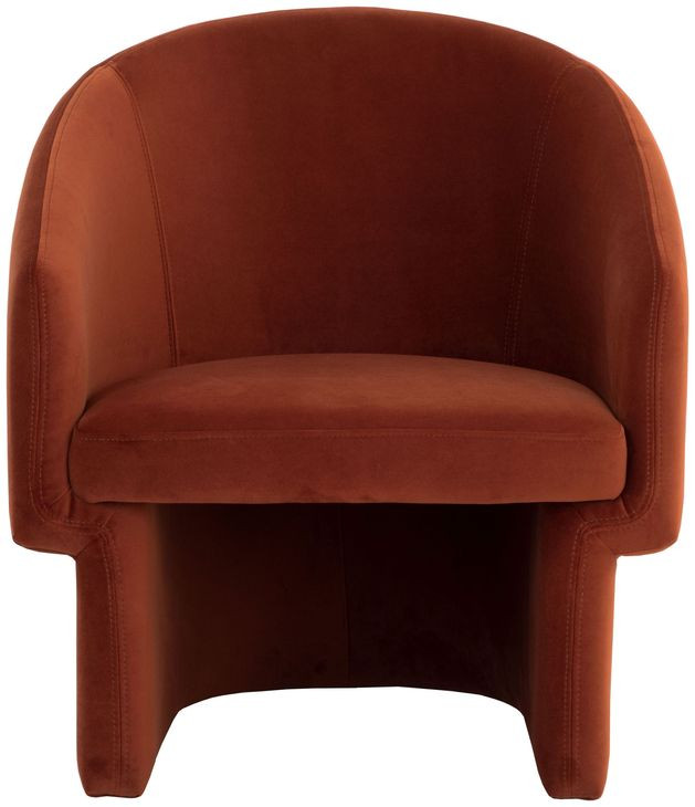 Lauryn Meg Rust Upholstered Lounge Chair