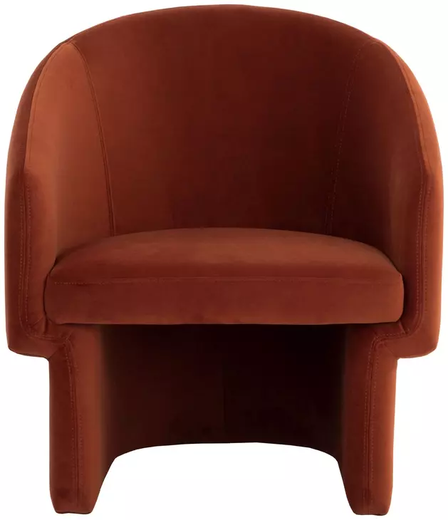 Lauryn Meg Rust Upholstered Lounge Chair