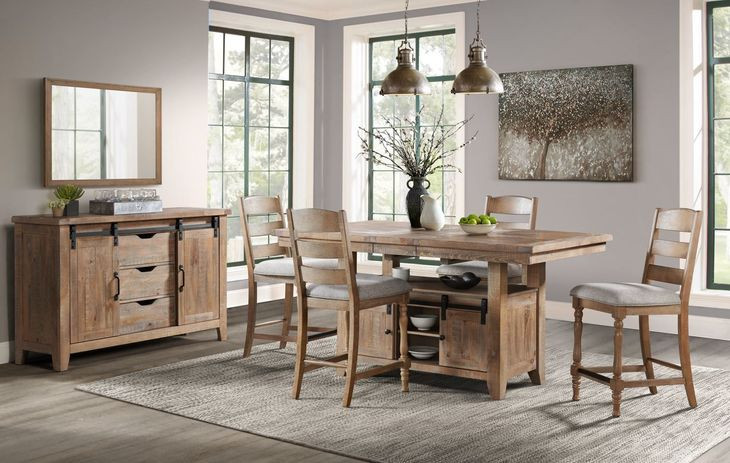 Highland Sandwash 72" Extendable Rectangular Counter Height Table