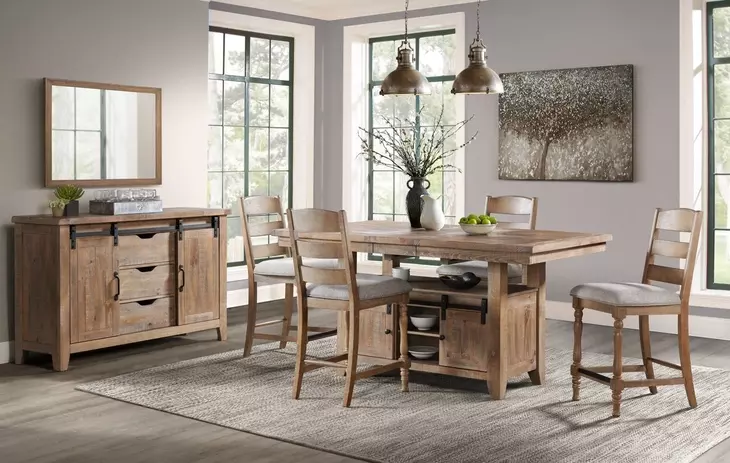 Highland Sandwash 72" Extendable Rectangular Counter Height Table