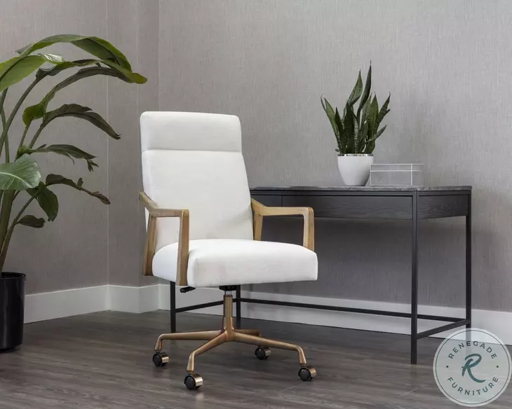 Collin Heather Ivory Tweed Office Chair