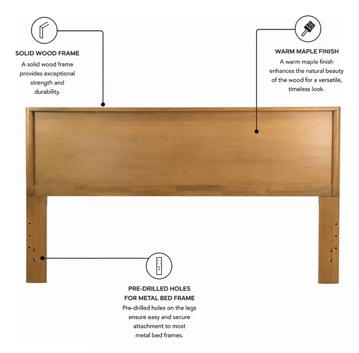 Maplewood Warm Maple Twin Headboard