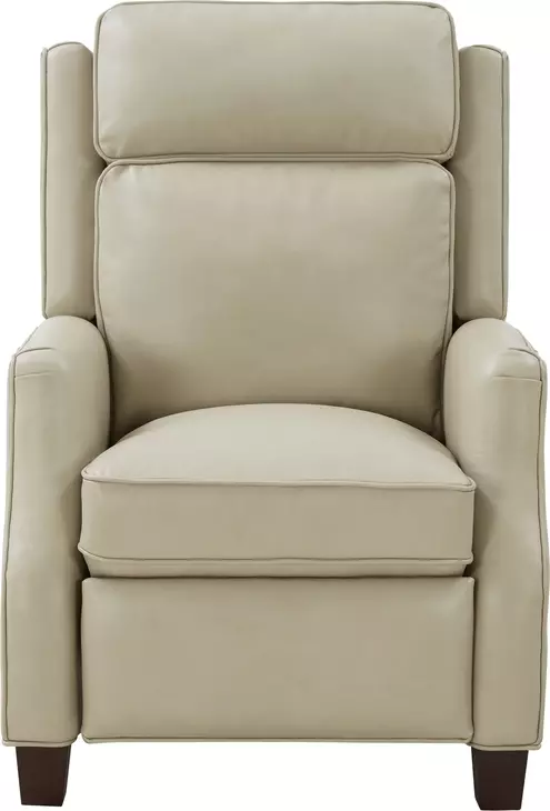 Nixon Barone Parchment Leather Push Thru The Arms Recliner