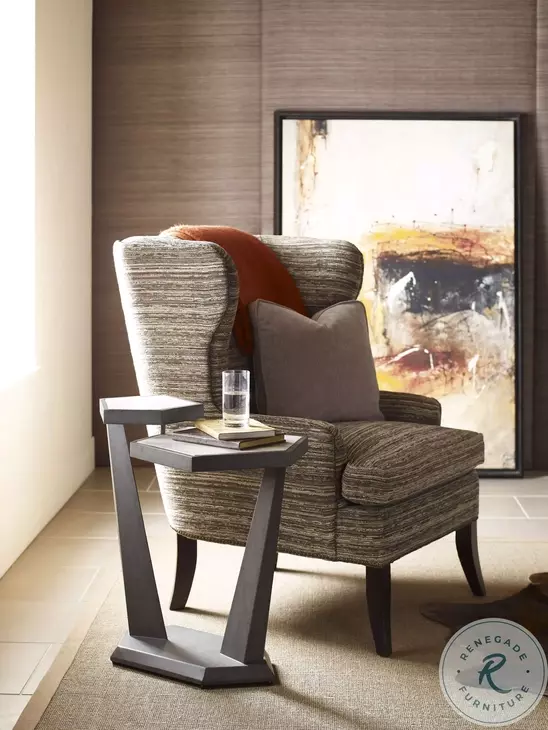 Neo Balance Stratum White Marble And Rolled Steel Accent Table