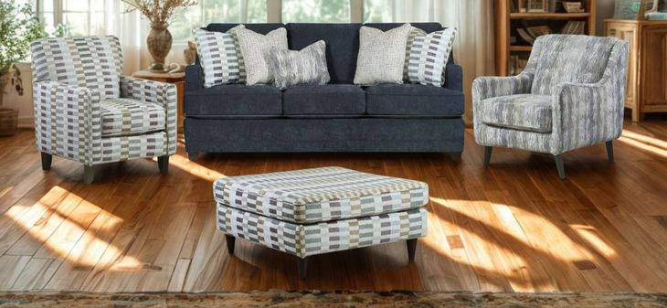 Elise Ink Recessed Arms Sofa