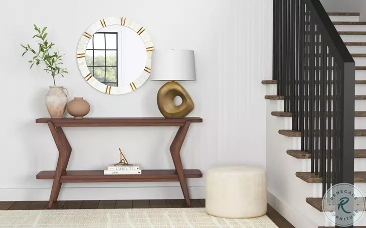 Anderson Cream Round Ottoman