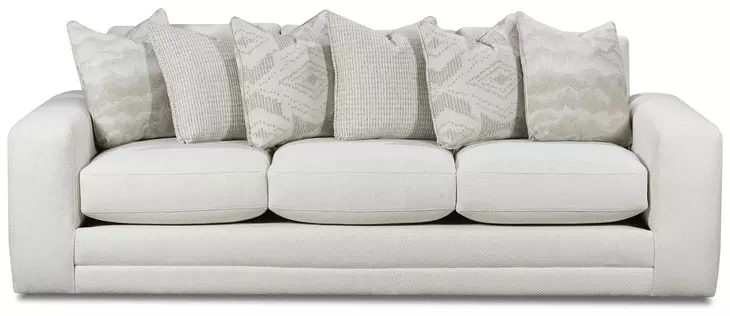 Hobnob Cotton Off White Performance Fabric 98" Sofa