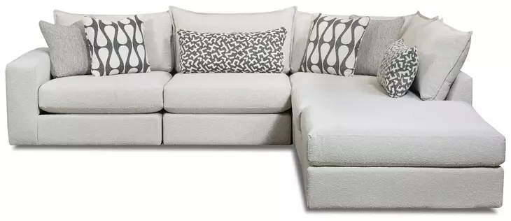 Contour Natural Off White Modular Sectional with Pillows
