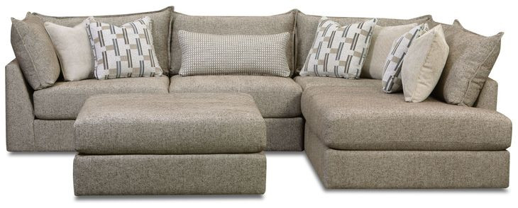 Seluna Truffle Brown 6 Piece Modular Sectional with Pillows