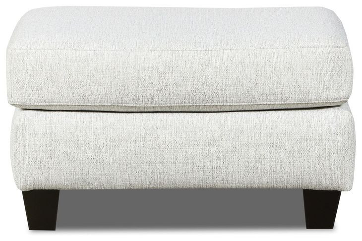Durango Pewter Off White Performance Fabric Square Ottoman