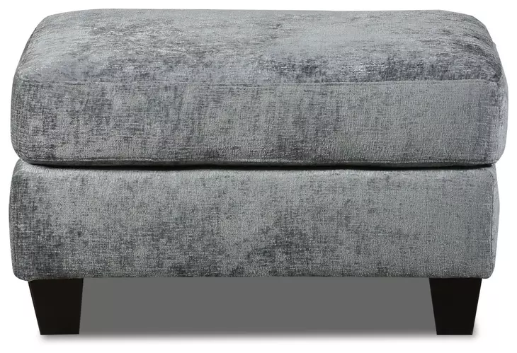 Scarborough Steel Blue Upholstered Rectangular Ottoman