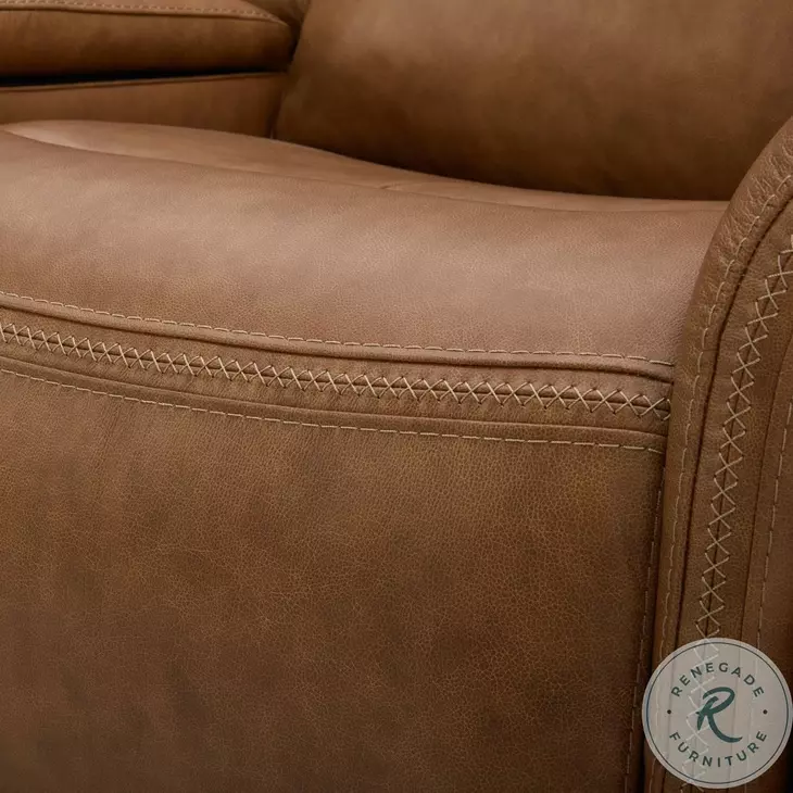 Sullivan Camel Leather Power Reclining Loveseat