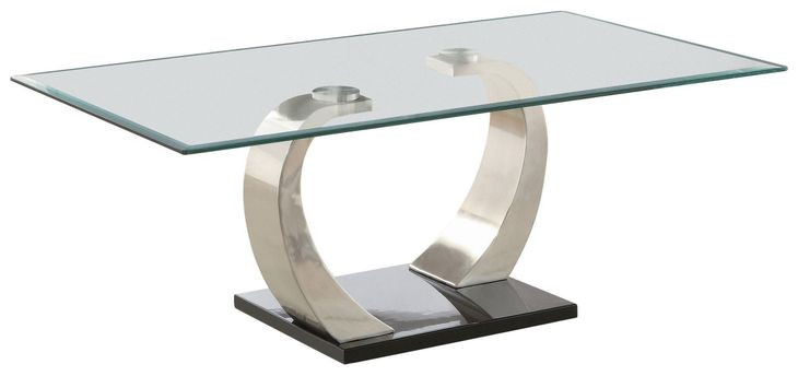 Pruitt Clear And Satin Coffee Table