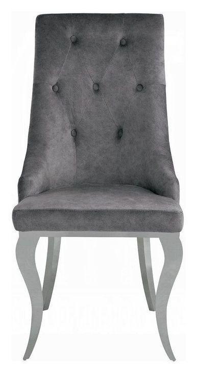 Dekel Gray Upholstered Side Chair Set of 2
