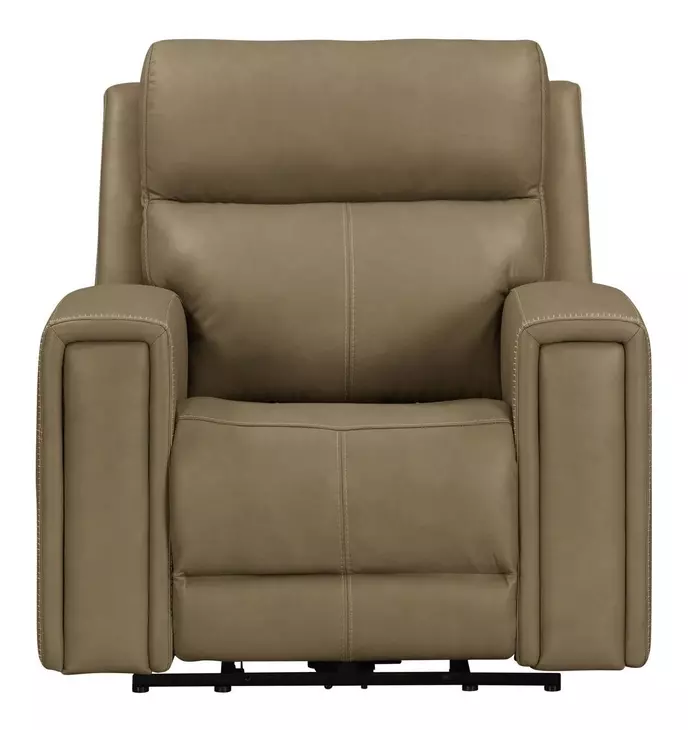 Camden Aline Toast Leather Triple Power Zero Wall Recliner with USB Charging