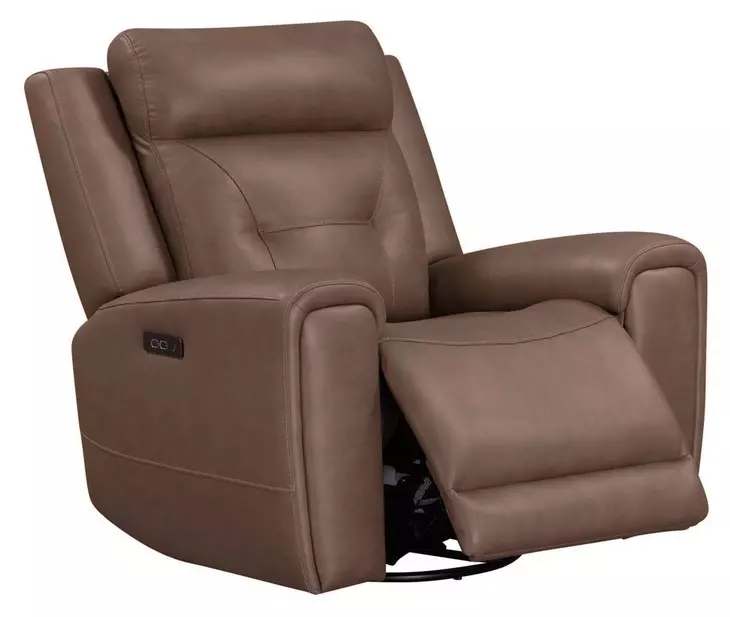 Kingswell Aline Saddle Leather 91" Zero Gravity Power Reclining Living Room Set with USB Charging