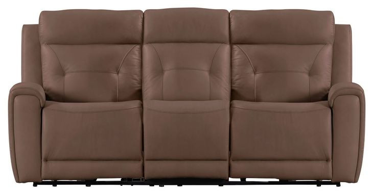 Beckham Aline Saddle Leather 91" Zero Gravity Power Reclining Sofa with USB Charging
