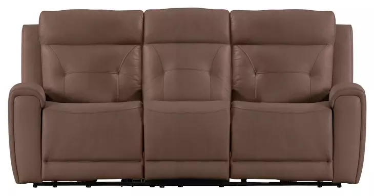 Kingswell Aline Saddle Leather Zero Gravity 87" Power Reclining Sofa with USB Charging